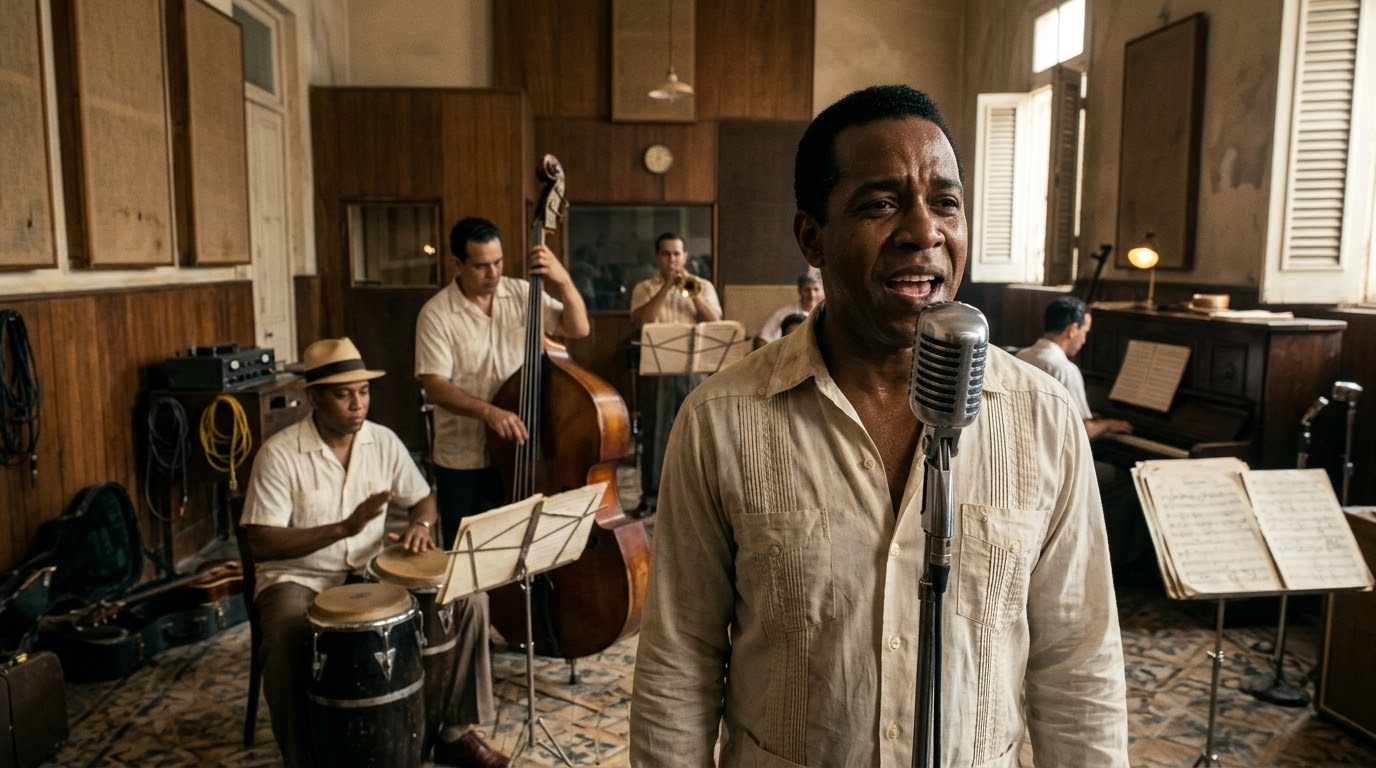 Escena de interpretación musical tradicional latina